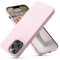 OIIAEE Coque iPhone 13 Pro Max, Coque en Liquide Silicone Conçue pour iPhone 13 Pro Max, Étui de Protection Antichoc Ultra Mince avec Doublure Douce en Microfibre Anti-Rayures, 6.7, Rose Craie