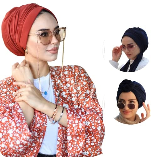 para life Dubai Turban - Kopfbandage für Damen, Hijab-Unterkappe, Haarwickel, Sofortiger Hijab, Cottage