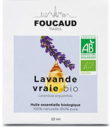 FOUCAUD | Echtes Lavendel | Lavandula angustifolia | BIO | 100% natürlich und rein | Roll on inklusive | Chemotyp | zertifiziert für biologischen Landbau | 10 ml | Französische Marke seit 1946