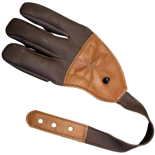 Shatterproof Archery Guante de tiro con arco tradicional (guante de mano derecha)