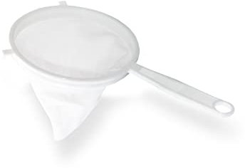 BRICOMIRAS - Passoire de cuisine multifonction en tissu 10 cm | Filtre efficace pour huile et jus | Manche en plastique ergonomique | Durable et réutilisable, tissu, 14 cm