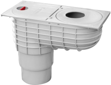 WYSKONT Drenaje – Caja de desagüe de lluvia – drenaje de tubería de lluvia – desagüe de canalones – desagüe de lluvia – Diámetro de desagüe DN110 / DN125 (gris)