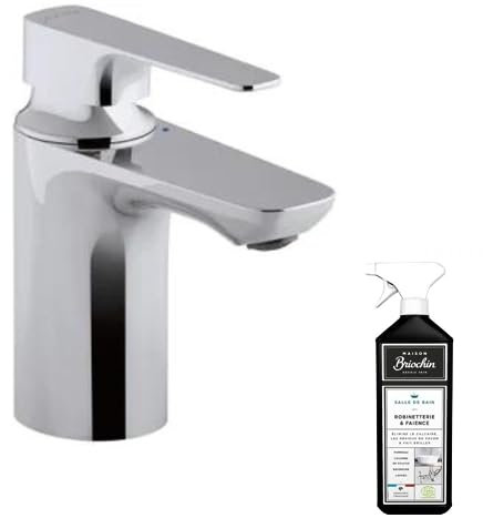 Jacob Delafon Mitigeur lavabo Aleo+ sans Tirette + nettoyant Briochin