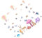 ibasenice 1 Satz Wandaufkleber Wandtattoo Kinderzimmer Selbstklebende Raumaufkleber Kinderzimmer Aufkleber Kinderzimmer Wandtattoos Dekorativer Einhorn-aufkleber Pvc Blumen Wandtattoo Junge