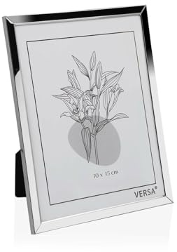 Versa Minimalistischer Bilderrahmen, silberfarben, Metall, 1 x 15,5 x 10,5 cm, Marke EAN: 8420327531001