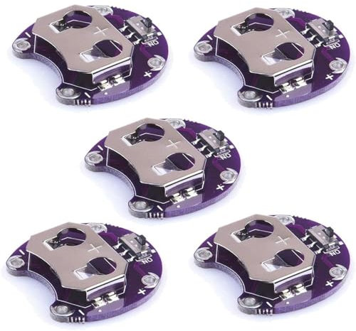 DUTTY Lilypad CR2032 - Supporto per batteria a bottone con modulo, 5 pezzi