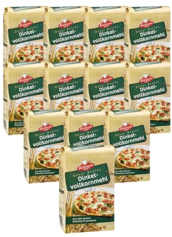 BIELMEIER KÜCHENMEISTER Dinkelvollkornmehl 12 Stück á 1kg Das hochwertige Getreide stammt von Landwirten aus der Region
