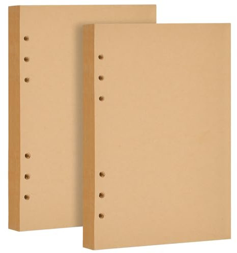 NAROSEBE 160 Blatt Nachfüllpapier A5 Ringbuch 6 Loch, Notizpapier A5 Nachfüllbar, Refill Paper A5 Nachfülleinlagen, A5 Notizbuch Einlagen Nachfülleinlagen für A5 Notizbuch, Tagbuch, Skizze, Malerei