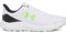 Under Armour UA Charged Pursuit 4, Zapatillas para Correr Hombre, White/Black/Hyper Green, 44 EU