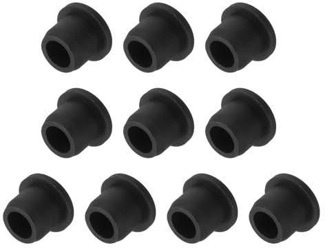 sourcing map 10 PCS Silicone Stopper Replacement Plug for Salt Shakers, 1/2in(12mm) Reusable Salt Shakers Hollow Stopper Sealing Plug for Flower Pot Pipe Bottle, Black