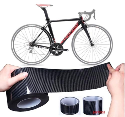 Adesivi protettivi per telaio bici, materiale in fibra di carbonio 5D antigraffio, (3 cm x 3 metri)