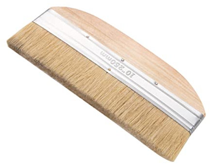 SEWACC 10-inch Boar Bristle Painting Brush Wooden Handle, Oil Paint and Home Cleaning Brush for Wallpaper and Wall Mural Application