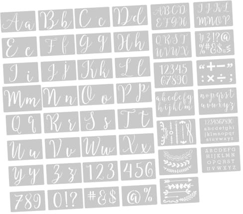 NUOBESTY 45stücke Schablonen Langlebigem Kunststoff Wiederverwendbare Malvorlagen Für Kreative Wandgestaltung Kunstprojekte Und Festdekoration