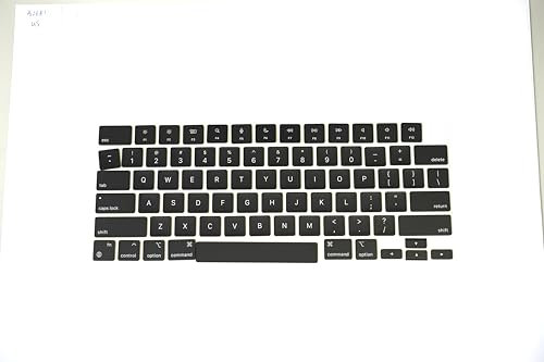 ICTION New Keyboard Keycaps Keys for MacBook Air M2 M3 Retina 13.6/15.3 inch A2681 A2941 A3113 A3114 for MacBook Pro 14/16 inch M2 M3 A2779 A2780 A2918 A2992 A2991 2022-2024 Year Black