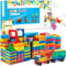 AQXONG 154Pcs Magnetische Bausteine Spielzeug, Magnetisches Bauspielzeug, Puzzle Baustein, Magnetisches Konstruktions Spielzeug für Kinder, Geeignet für Jungen und Mädchen ab 3 Jahren