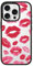 CASETiFY Compact iPhone 16 Pro Case [Lightweight / 4ft. 2X Military Grade Drop Protection/Slim] - Lipstick Kisses - Clear Black