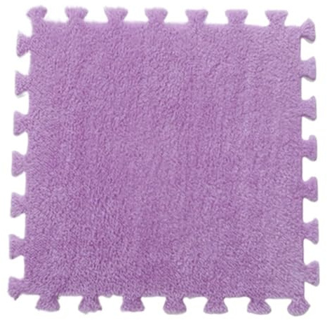 HZLXF1 12pcs DIY Self-adhesive Tile Carpet, Easy To Install, Non-slip And Water Absorbent, Home Carpet Tile Decoration(PURPLE)