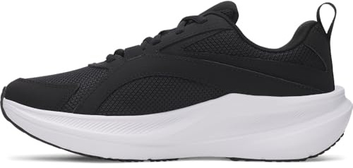 Under Armour Womens Charged Assert 11, (001) Black/Black/White, 7.5 Wide