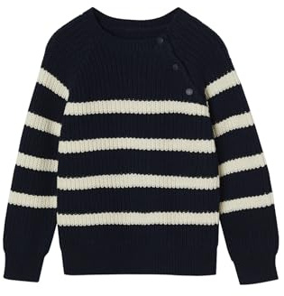 Vertbaudet Jungen Strickpullover mit Streifen Tinte 116
