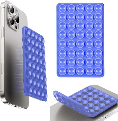 Silikon-Handy-Halterung mit doppeltem Octo Buddy-Saugnapf, abnehmbare Halterung – Auto-Armaturenbrett-/Dusch-Handyhalterung, freihändig für Selfies und Videos, TikTok/ASMR/Yoga, kompatibel mit iPhone