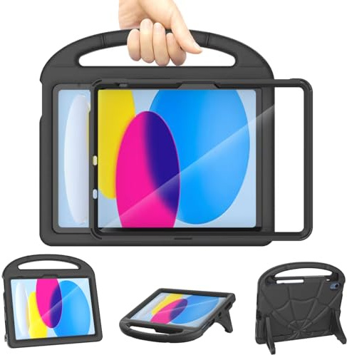Mansiruyi - Funda para niños para iPad (A16) de 11ª generación de 11 pulgadas 2025/iPad de 10ª generación de 10.9 pulgadas 2022, funda con mango a prueba de golpes para iPad de 11.9 pulgadas/11