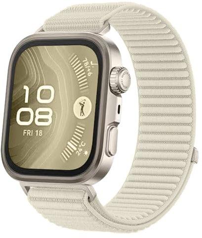 VeveXiao Open Country Nylon-Armband, kompatibel mit Huawei Watch Fit 4 Pro/Fit 4/Fit 3, Outdoor-Enthusiasten, Nylon, weich, leicht, atmungsaktiv, Uhrenarmbänder für Damen und Herren (Sternenlicht)