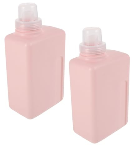 Homoyoyo 2 Pièces Refillable Laundry Detergent Bottles Square PE Containers For Shampoo And Conditioner Storage Liquid Dispensers For Travel And Home Organization