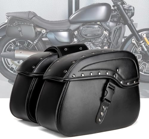 DAHJSD Motorrad Tasche für Yamaha Xmax 250 300 Xmax 400 125 X-MAX 250 X-MAX 300 X-MAX 125 – PU Leder Seitentasche, Satteltaschen Wasserdicht, Motorradrucksack & Tankrucksack, Leicht Montierbar,B