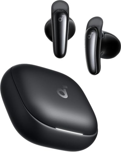 Soundcore Liberty Buds by Anker, Semi-In-Ear Design, abnehmbare Ohrflügel, Adaptives Noise Cancelling in Echtzeit, Hi-Res, Kabellose Bluetooth-Earbuds, 30h Spielzeit (Generalüberholt)
