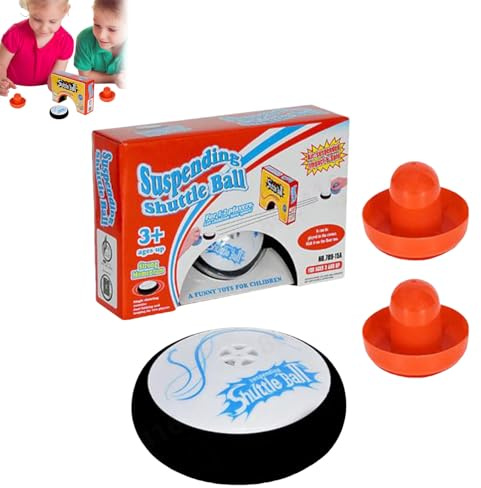 Generisch Air Hockey Hover Puck, Floating Hockey Mit 2 Roten Lufthockey Drücken, Tragbares Tischspiel Tischhockey Schwebepuck Für Kinder, AirhockeyBrettspiel Spielzeug Geschenk