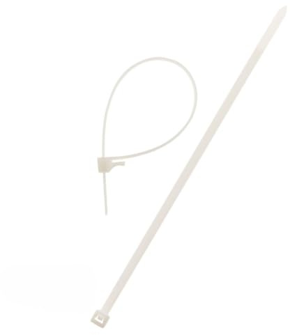 Zenitech - Wiederverwendbare Kabelbinder - 20er Pack - 4,8 x 200mm - Langlebiges Plastik für Temporäre Befestigungen - Einfache Auslösetaste