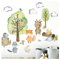 Little Deco Wandtattoo Waldtiere mit Bäume Pilze und Gras I L - 197 x 109 cm (BxH) I Wandsticker Babyzimmer selbstklebend Wandaufkleber Kinderzimmer Junge DL450