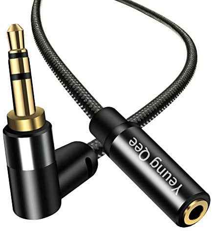 Yeung Qee 3.5mm Male to Female Extension Stereo Audio Cable 5M, AUX Audio Headphone Extension Cable Stereo Jack Cord for Phones, Headphones, Speakers, Tablets, PCs and More (5m)