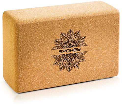 Spokey Nidra Yogablock aus Kork 7,5 x 15,2 x 22,5cm | Für Einsteiger und Fortgeschrittene | Ideal für Stabilisierung und Gleichgewichtsübungen während der Yogapraxis
