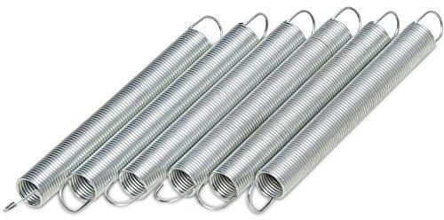 Windhager Spannfedern für Komposter-Abdeckung, Zugfedern mit Haken, Metallfeder, Spiralfedern aus Metall, Spannhülsen, Springfeder, 6 Stück