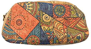 DeCarbonize Federmäppchen aus Kork Mäppchen Vegan Leder Nachhaltig Federtasche Stiftetasche Schulmäppchen für Schüler Studenten (Motiv2)