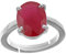 LMDPRAJAPATIS Original Red Rubin Certfied Gemstone 5.55 Karat { Ratti 6.25} Geburtsstein 925 Sterling Silber Ring für Herren oder Damen, Silber, Rubin, Silberfarben, Rubin