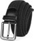 LOVMEAD Elastischer Gürtel Stretchgürtel Geflochten Herren Damen Wert Stück, Golf Stoffgürtel Flechtgürtel Dehnbarer (1 Stück -Schwarz, 125cm/42’’-46’’ für Taillengröße)