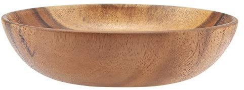 Ensaladera De Madera, Ensaladera De Madera De Acacia, Cuenco Individual Grande, Cuenco Grande Para Mezclar Ensaladas Hecho A Mano Para Ensalada, Sopa, Arroz, Utensilios De Cocina(7.9*1.8 inch)