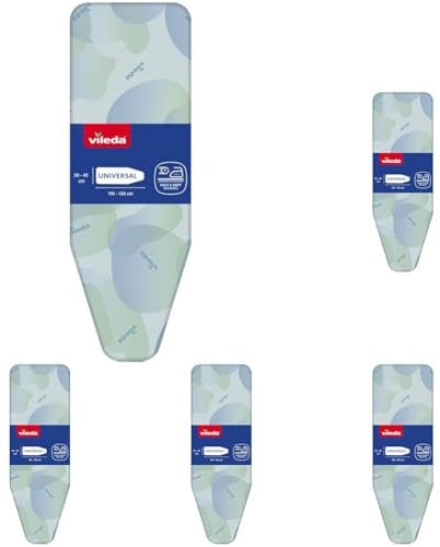 Vileda 172217 Premium 2-in-1 Ironing Board Cover, Fits boards 110-130 x 30-45 cm (Pack of 5)