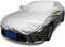 LinGKon Halbgarage Autoabdeckung für Mitsubishi Space Star 2002-2023, Auto Abdeckplane Wasserdicht Atmungsaktiv Sonne Staub Schutz,Autoplane Outdoor mit Reflektierenden Streifen(Silver)