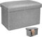 Sitzhocker mit Stauraum - Faltbare Sitzbank Gepolsterte kleine 40 x 25 x 25 cm Hocker mit Stauraum bis 150 kg belastbar geeignet für Schlafzimmer Wohnzimmer Flur usw (Grau)