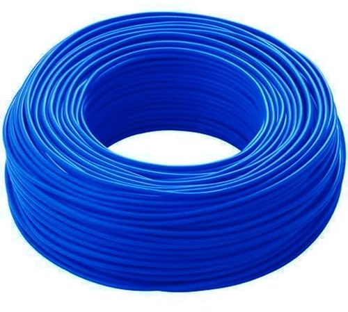 Cavo Elettrico Unipolare Isolante FS17 Matassa da 100 MT per impianti casa aziende edili Colore Blu-Nero-Marrone-Giallo/Verde (2,5 mm) (BLU)