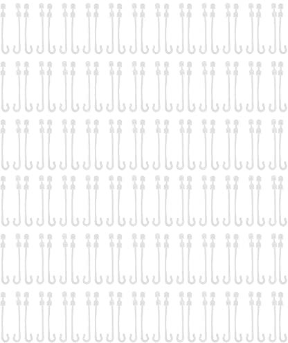 SilkRoadSupply Tomato Support Hooks Vegetable Truss Hooks 150Pcs High Toughness Durable Practical Plastic J Hook Clips for Greenhouse Gardening