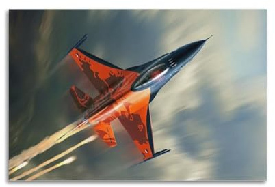 OKNGB Luftfahrt-Poster F-16 AM Kampf gegen Falke, dekoratives Gemälde, Leinwand, Wandposter und Kunstdruck, moderne Familienschlafzimmer-Dekor-Poster, 50 x 75 cm