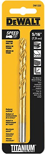 DEWALT DW1320 5/16-Inch Titanium Nitride Split Point Twist Drill Bit