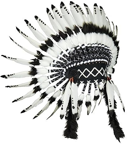 KARMABCN X53- DREI Farben Schwarzweiss-indischer Feder-Kopfschmuck/Ureinwohner-Art