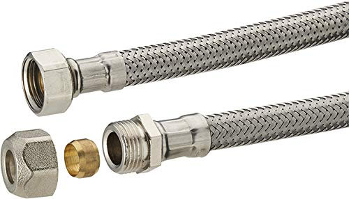 Flexible inox bicone Ø10 - femelle 12x17 passage intérieur 8 mm - longueur 15cm NOYON & THIEBAULT