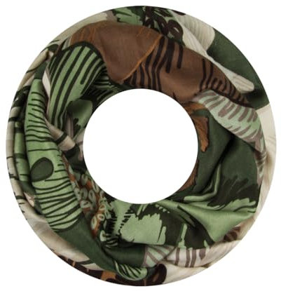 Majea Damen Loop Schal Schlauchschal Halstuch (880025) (grün 2)