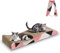 ComSaf Katzen Kratzbrett, Recycelbar Qualitäts-Pappe Kratzbrett, Katzen Spielzeug Wellpappe Kratzmatten Lounge Kratzmöbel, Kurve Kratzbretter Katze 88 x 25 x 10cm